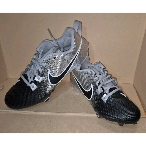 NIKE VAPOR EDGE SPEED 360 2 FOOTBALL CLEATS SILVER/BLACK MEN\'S SIZE 7 NEW main image 10